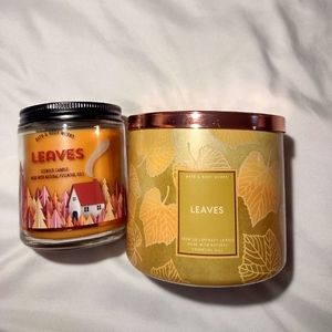 Leaves Bath & Body Works Candles
